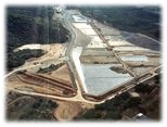 Aerial View of Leachate Ponds Quality Control of earthwork (compaction of berms) 